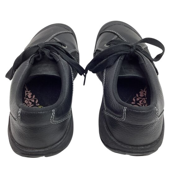 Keen Presidio Womens 8.5 Leather Lace-Up Black Loafers - Picture 7 of 12